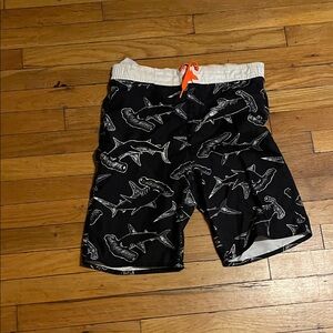 Old Navy Black and White Kids Swim Trunks